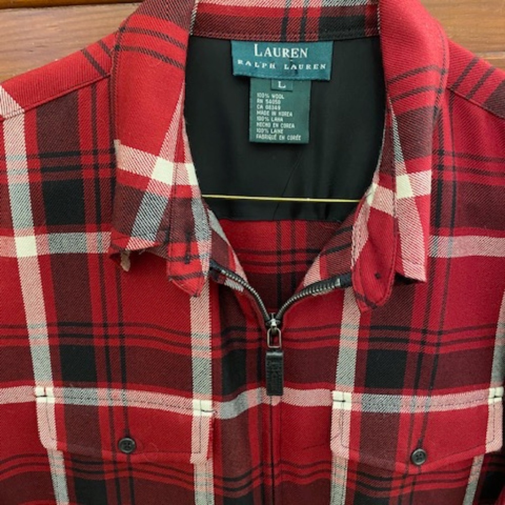 Ralph Lauren Wool Full Zip Jacket Top